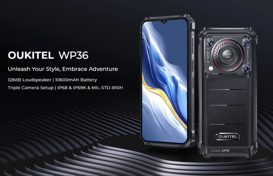 OUKITEL smartphone WP36, 6.52", 8/128GB, IP68/IP69K, 10600mAh, μαύρο