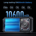 OUKITEL smartphone WP36, 6.52", 8/128GB, IP68/IP69K, 10600mAh, μαύρο