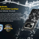 ULEFONE smartphone Armor 25T Pro, 6.78", 6/256GB, 5G, IP68/IP69K, μαύρο