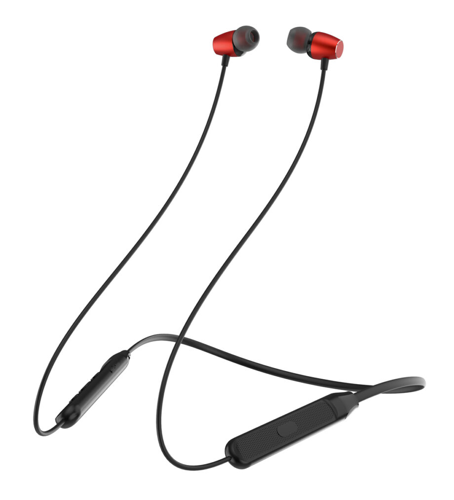 YISON earphones E19 με μαγνήτη, Bluetooth, 10mm, 130mAh, κόκκινα