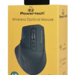 POWERTECH ασύρματο ποντίκι PT-1272, USB δέκτης, 1600DPI, μαύρο