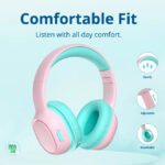 TRONSMART headphones για παιδιά KH02, ασύρματα & ενσύρματα, ροζ