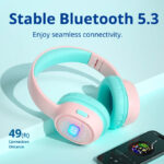 TRONSMART headphones για παιδιά KH02, ασύρματα & ενσύρματα, ροζ