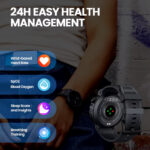 ZEBLAZE smartwatch Ares 3 Plus, heart rate, 1.43" AMOLED, IP68, μαύρο