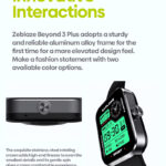 ZEBLAZE smartwatch Beyond 3 Plus, heart rate, 1.78" AMOLED, GPS, 3 ATM, μαύρο