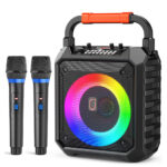 JYX φορητό ηχείο T17-T με 2x μικρόφωνα, 15W, 3000mah, LED, μαύρο