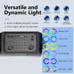 JYX φορητό ηχείο T19-T με 2x μικρόφωνα, 18W, 3000mah, LED, μαύρο