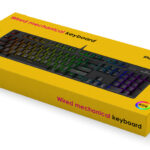 POWERTECH gaming μηχανικό πληκτρολόγιο PT-1254, ενσύρματο, RGB, μαύρο