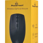 POWERTECH ασύρματο ποντίκι PT-1294, USB δέκτης, έως 1600DPI, μαύρο