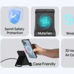 ULEFONE ασύρματος φορτιστής & βάση smartphone WCS01, 50W, μαύρος
