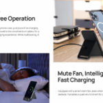 ULEFONE ασύρματος φορτιστής & βάση smartphone WCS01, 50W, μαύρος