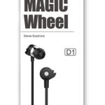 CELEBRAT earphones με μικρόφωνο D1, 3.5mm, Φ10mm, 1.2m flat, μαύρα