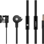 CELEBRAT earphones με μικρόφωνο D1, 3.5mm, Φ10mm, 1.2m flat, μαύρα