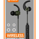 YISON Bluetooth earphones E14 με μικρόφωνο HD, Magnetic, 10mm, μαύρα