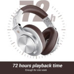 ONEODIO headphones Fusion A70, ενσύρματα/ασύρματα, Hi-Res, 40mm, ασημί
