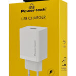 POWERTECH φορτιστής τοίχου PT-1320, USB, 12W, λευκός