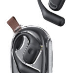 USAMS earphones με θήκη φόρτισης UG26, OWS, Φ14.2mm, 50/300mAh, μαύρα