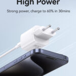 USAMS φορτιστής τοίχου US-CC251, USB-C, 30W, GaN, μαύρος