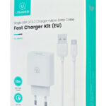 USAMS φορτιστής τοίχου SCXLTZ01 με καλώδιο micro USB, USB, 18W, λευκός