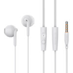 CELEBRAT earphones με μικρόφωνο G34, 3.5mm σύνδεση, 14mm, 1.2m, λευκά