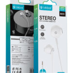 CELEBRAT earphones με μικρόφωνο G34, 3.5mm σύνδεση, 14mm, 1.2m, λευκά