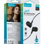 CELEBRAT earphones με μικρόφωνο G35, 3.5mm σύνδεση, 10mm, 1.2m, μαύρα