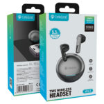 CELEBRAT earphones με θήκη φόρτισης W61, True Wireless, 13mm, 25/200mAh, μαύρα