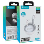 CELEBRAT earphones με θήκη φόρτισης W61, True Wireless, 13mm, 25/200mAh, λευκά