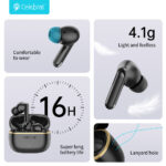 CELEBRAT earphones με θήκη φόρτισης WD03, True Wireless, 13mm, 30/300mAh, μαύρα