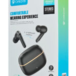 CELEBRAT earphones με θήκη φόρτισης WD03, True Wireless, 13mm, 30/300mAh, μαύρα