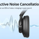 TRONSMART headphones Sounfii Q20, ασύρματα & ενσύρματα, ANC, Φ40mm, 500mAh, μαύρα