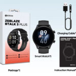 ZEBLAZE smartwatch Btalk 3 Plus, heart rate, 1.39" IPS, μαύρο