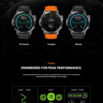 ZEBLAZE smartwatch Stratos 2 Plus, heart rate, 1.43" AMOLED, GPS, μαύρο