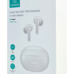 USAMS earphones με θήκη φόρτισης US-XD19, TWS, ENC, Φ13mm, λευκά