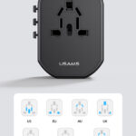 USAMS φορτιστής/αντάπτορας πρίζας US-CC179, USB-C & 2x USB, universal, 20W, μαύρος