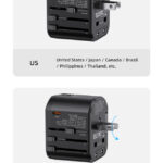 USAMS φορτιστής/αντάπτορας πρίζας US-CC179, USB-C & 2x USB, universal, 20W, μαύρος