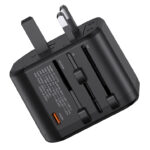 USAMS φορτιστής/αντάπτορας πρίζας US-CC179, USB-C & 2x USB, universal, 20W, μαύρος
