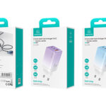 USAMS φορτιστής τοίχου US-CC180, USB & 2x USB-C, 65W PD, GaN, μαύρος