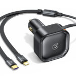 USAMS φορτιστής αυτοκινήτου US-CC219 καλώδιο USB-C/Lightning 30W, μαύρος
