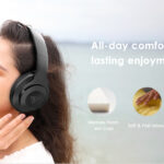 DOQAUS headphones DESIGN 2, ασύρματα & ενσύρματα, Φ40mm, 600mAh, μαύρα