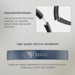 DOQAUS headphones DESIGN 2, ασύρματα & ενσύρματα, Φ40mm, 600mAh, μαύρα