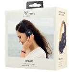 DOQAUS headphones DESIGN 3, ασύρματα & ενσύρματα, Φ40mm, 600mAh, μπλε