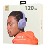 DOQAUS headphones FOCUS 5, ασύρματα & ενσύρματα, Φ40mm, 1000mAh, μωβ