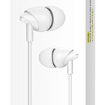 USAMS earphones με μικρόφωνο EP-39, 3.5mm σύνδεση, Φ10mm, 1.2m, λευκά