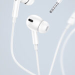 USAMS earphones με μικρόφωνο EP-41, 3.5mm σύνδεση, Φ10mm, 1.2m, λευκά