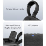USAMS φορητό ηχείο YX015, 5W, Bluetooth, 1200mAh, μαύρο