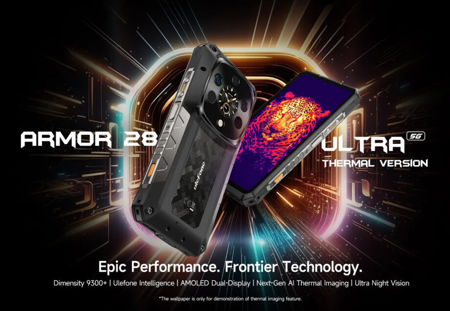 ULEFONE smartphone Armor 28 Ultra Thermal, 6.67" & 1.04, 16/1TB, 5G, 10600mAh, IP68/IP69K, μαύρο
