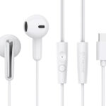 CELEBRAT earphones με μικρόφωνο G37, USB-C σύνδεση, 14.2mm, 1.2m, λευκά