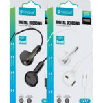 CELEBRAT earphones με μικρόφωνο G37, USB-C σύνδεση, 14.2mm, 1.2m, λευκά