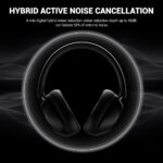 ONEODIO headphones Focus A5, ενσύρματα & ασύρματα, Hybrid ANC, 40mm, 600mAh, μαύρο